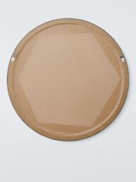 John Lewis Farmhouse Round Wood Frame Wall Mirror, 70cm, Walnut - thumbnail 3