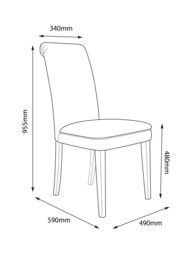 John Lewis Emily Dining Chair, Smoked Oak Leg - thumbnail 3