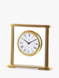 Acctim Colgrove Roman Numeral Mantel Clock, Gold - thumbnail 2