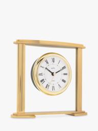 Acctim Colgrove Roman Numeral Mantel Clock, Gold - thumbnail 3