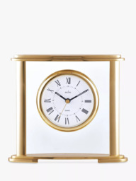 Acctim Colgrove Roman Numeral Mantel Clock, Gold