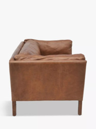 Halo Groucho Small 2 Seater Leather Sofa, Dark Leg - thumbnail 5