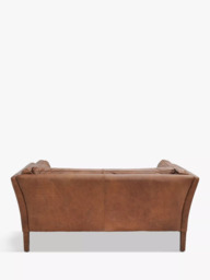 Halo Groucho Small 2 Seater Leather Sofa, Dark Leg - thumbnail 3