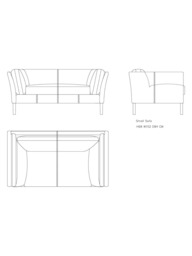 Halo Groucho Small 2 Seater Leather Sofa, Dark Leg - thumbnail 2