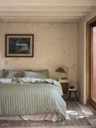Piglet in Bed Pembroke Stripe Linen Blend Bedding - thumbnail 2