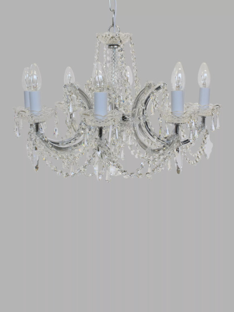 Impex Marie Theresa Crystal Chandelier Ceiling Light, 8 Arms - image 1
