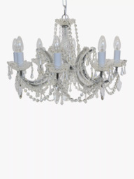 Impex Marie Theresa Crystal Chandelier Ceiling Light, 8 Arms - thumbnail 3