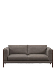 John Lewis Nest Large 3 Seater Leather Sofa, Dark Leg - thumbnail 4