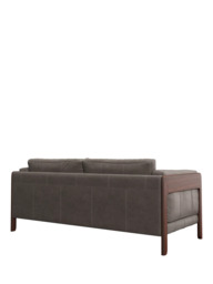 John Lewis Nest Large 3 Seater Leather Sofa, Dark Leg - thumbnail 3