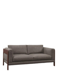 John Lewis Nest Large 3 Seater Leather Sofa, Dark Leg
