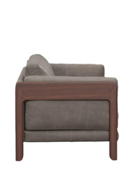 John Lewis Nest Large 3 Seater Leather Sofa, Dark Leg - thumbnail 2
