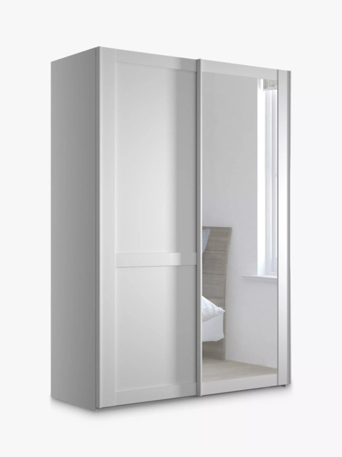 John Lewis Marlow 150cm Mirrored Sliding Door Wardrobe - image 1