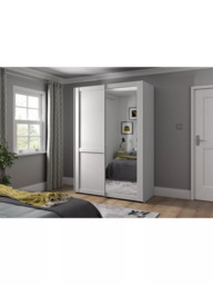 John Lewis Marlow 150cm Mirrored Sliding Door Wardrobe - thumbnail 3