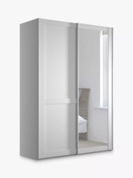 John Lewis Marlow 150cm Mirrored Sliding Door Wardrobe - thumbnail 1