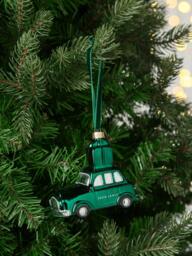 John Lewis Curate & Collect John Lewis Taxi Bauble, Green - thumbnail 2