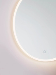 John Lewis Aura Wall Mounted Illuminated Bathroom Mirror, Round - thumbnail 3