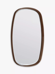 Gallery Direct Keaton Oval Wood Frame Wall Mirror, 90 x 55cm - thumbnail 1