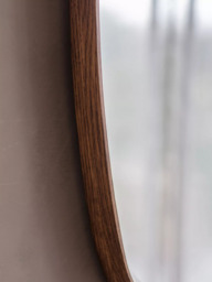 Gallery Direct Keaton Oval Wood Frame Wall Mirror, 90 x 55cm - thumbnail 3