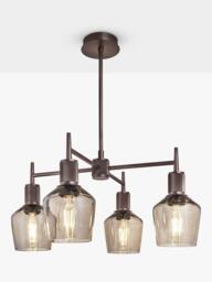 Industville Henley 4 Arm Schoolhouse Shade Pendant Ceiling Light - thumbnail 1
