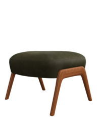 John Lewis Hendricks Leather Footstool, Dark Leg - thumbnail 4