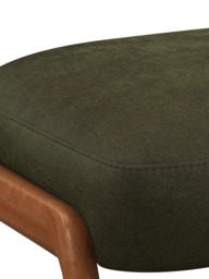 John Lewis Hendricks Leather Footstool, Dark Leg - thumbnail 6