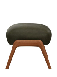 John Lewis Hendricks Leather Footstool, Dark Leg - thumbnail 3
