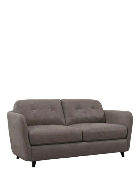 John Lewis Arlo Medium 2 Seater Leather Sofa Bed, Dark Leg - image 1