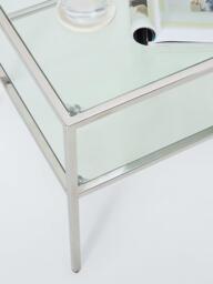 John Lewis Langham Glass Coffee Table, Chrome - thumbnail 3