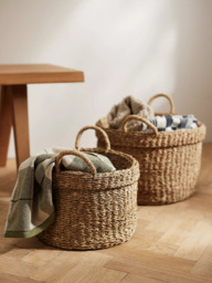 John Lewis Slouchy Seagrass Basket, Natural, Set of 2 - thumbnail 2