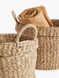 John Lewis Slouchy Seagrass Basket, Natural, Set of 2 - thumbnail 4