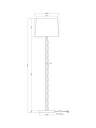 John Lewis Wiggle Wooden Floor Lamp - thumbnail 2