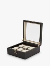 WOLF Palermo Leather 6 Piece Watch Box - thumbnail 3
