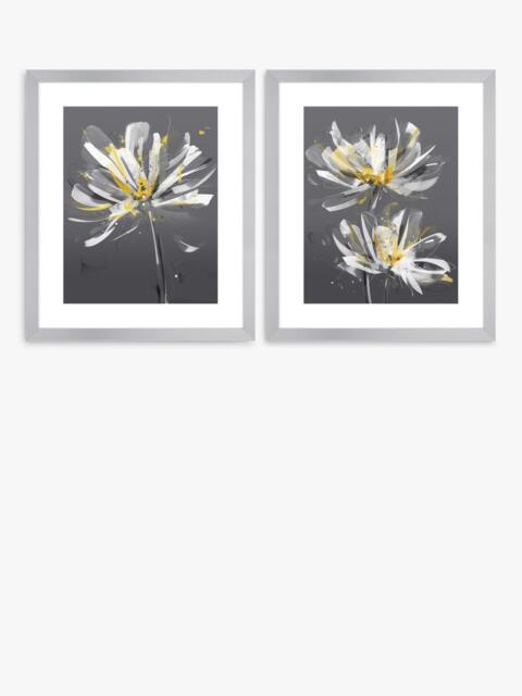John Lewis Green Lili Dahlia Set Framed Print, 54 x 64cm, Multi Multi - image 1