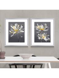 John Lewis Green Lili Dahlia Set Framed Print, 54 x 64cm, Multi Multi - thumbnail 2