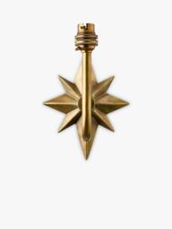 John Lewis Astrid Star Wall Lamp Base, Aged Brass - thumbnail 1