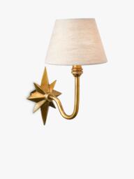 John Lewis Astrid Star Wall Lamp Base, Aged Brass - thumbnail 3