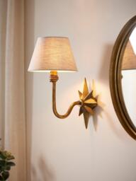 John Lewis Astrid Star Wall Lamp Base, Aged Brass - thumbnail 2