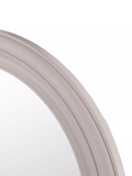 Laura Ashley Tate Round Wood Wall Mirror, 60cm, Off White - thumbnail 3