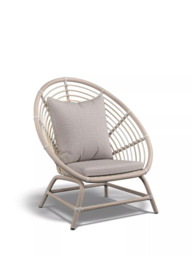 Laura Ashley Havana Garden Chair, Dove Grey - thumbnail 1