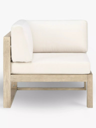 John Lewis St Ives Garden Corner Chair Section with Cushions, FSC-Certified (Eucalyptus Wood), Natural - thumbnail 3