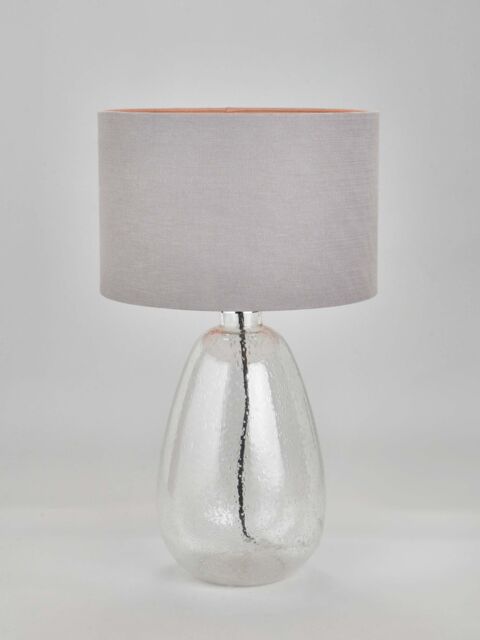 Pacific Beja Tall Glass Table Lamp, Clear
