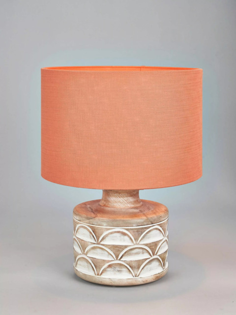 Pacific Kingsbury Curved Wooden Large Table Lamp, White Wash - image 1