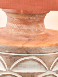 Pacific Kingsbury Curved Wooden Large Table Lamp, White Wash - thumbnail 4