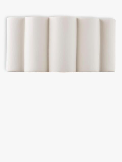 John Lewis Ceramic Wide Fluted Wall Light, White - image 1