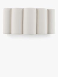 John Lewis Ceramic Wide Fluted Wall Light, White - thumbnail 2
