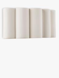 John Lewis Ceramic Wide Fluted Wall Light, White - thumbnail 3