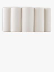 John Lewis Ceramic Wide Fluted Wall Light, White - thumbnail 1