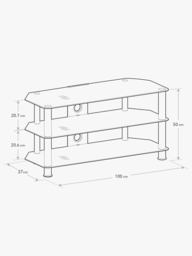AVF SDC1000 Classic Corner TV Stand for TVs up to 50” - thumbnail 5
