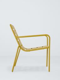 John Lewis Metal Garden Lounge Chair, Gold Olive - thumbnail 3