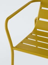 John Lewis Metal Garden Lounge Chair, Gold Olive - thumbnail 5